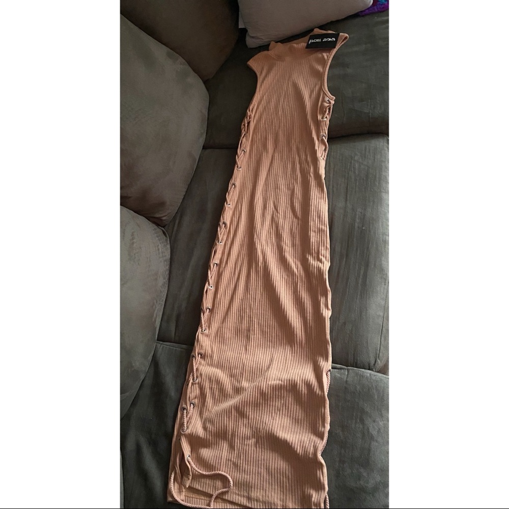 Long tie up dress